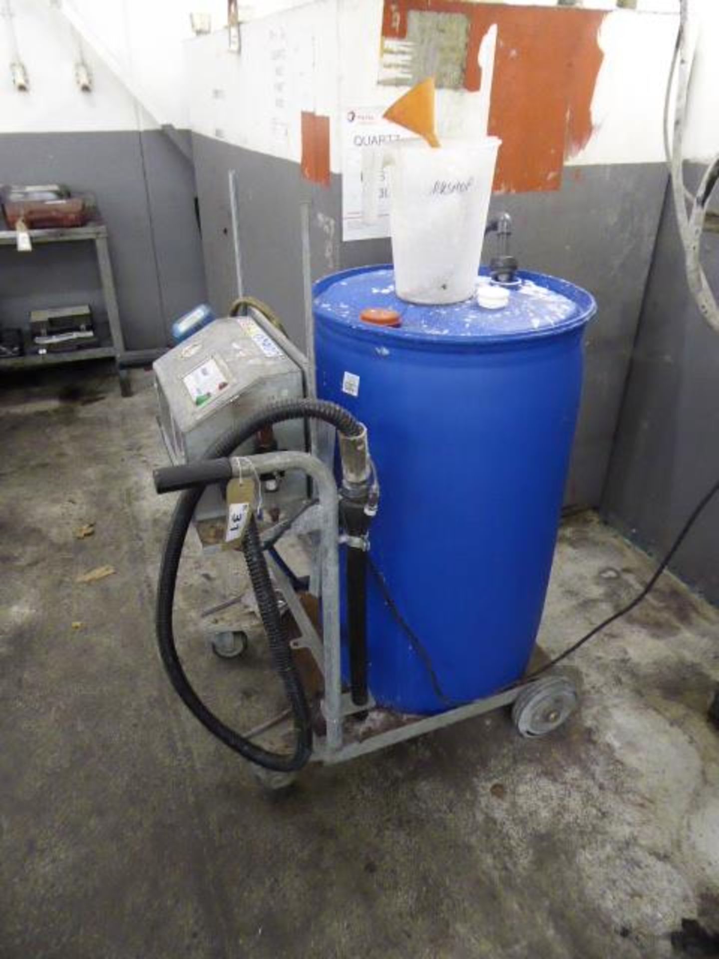 Gartec Adblue filling system on trolley with part barrel of Adblue - Image 4 of 4