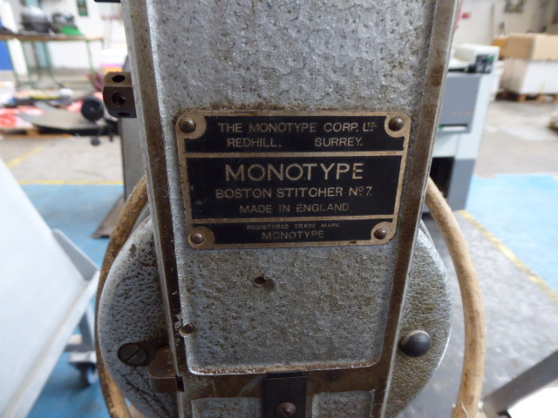 Monotype Number 7 treadle operated stitcher - Image 2 of 3