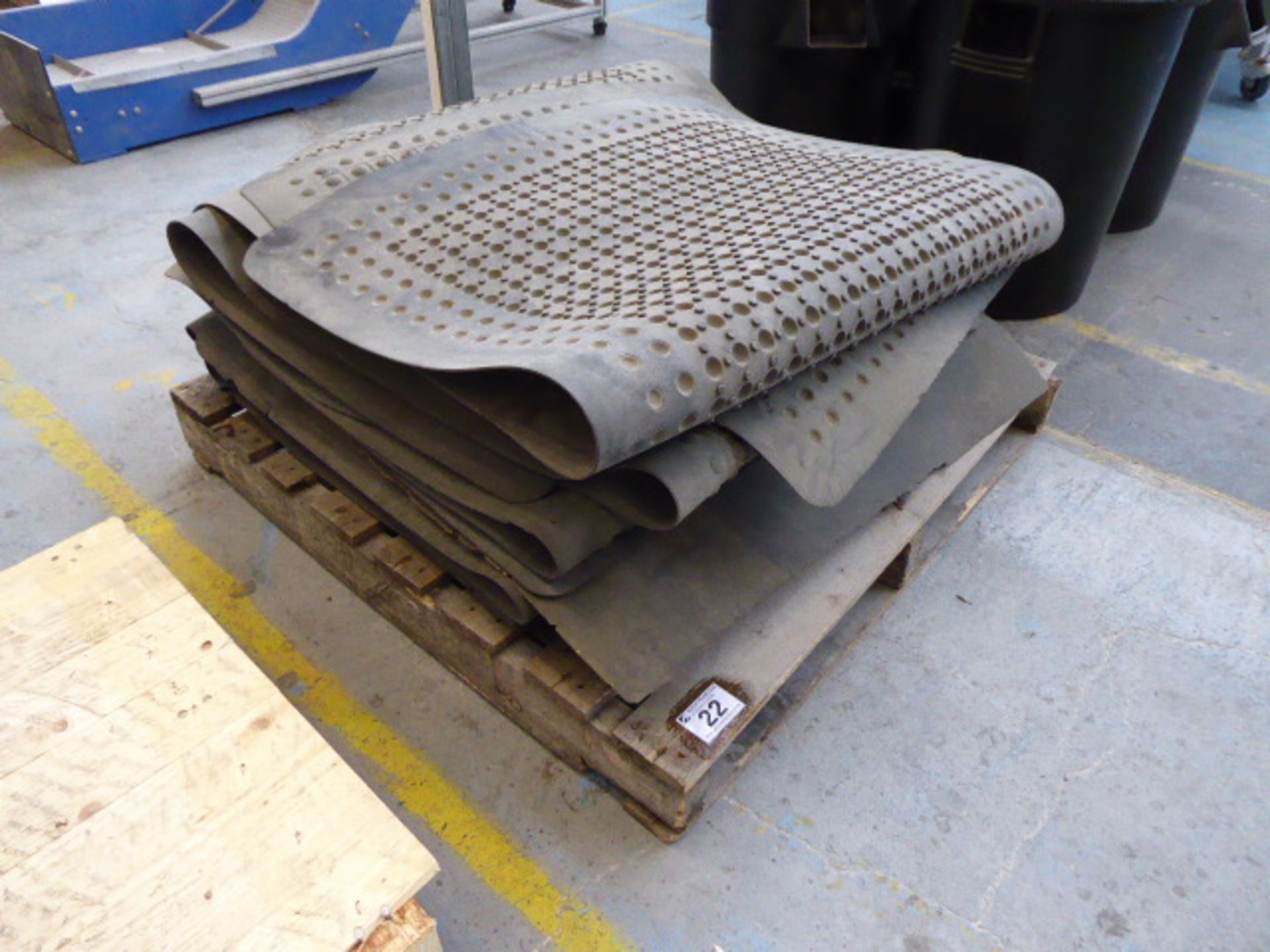Pallet of rubber matting