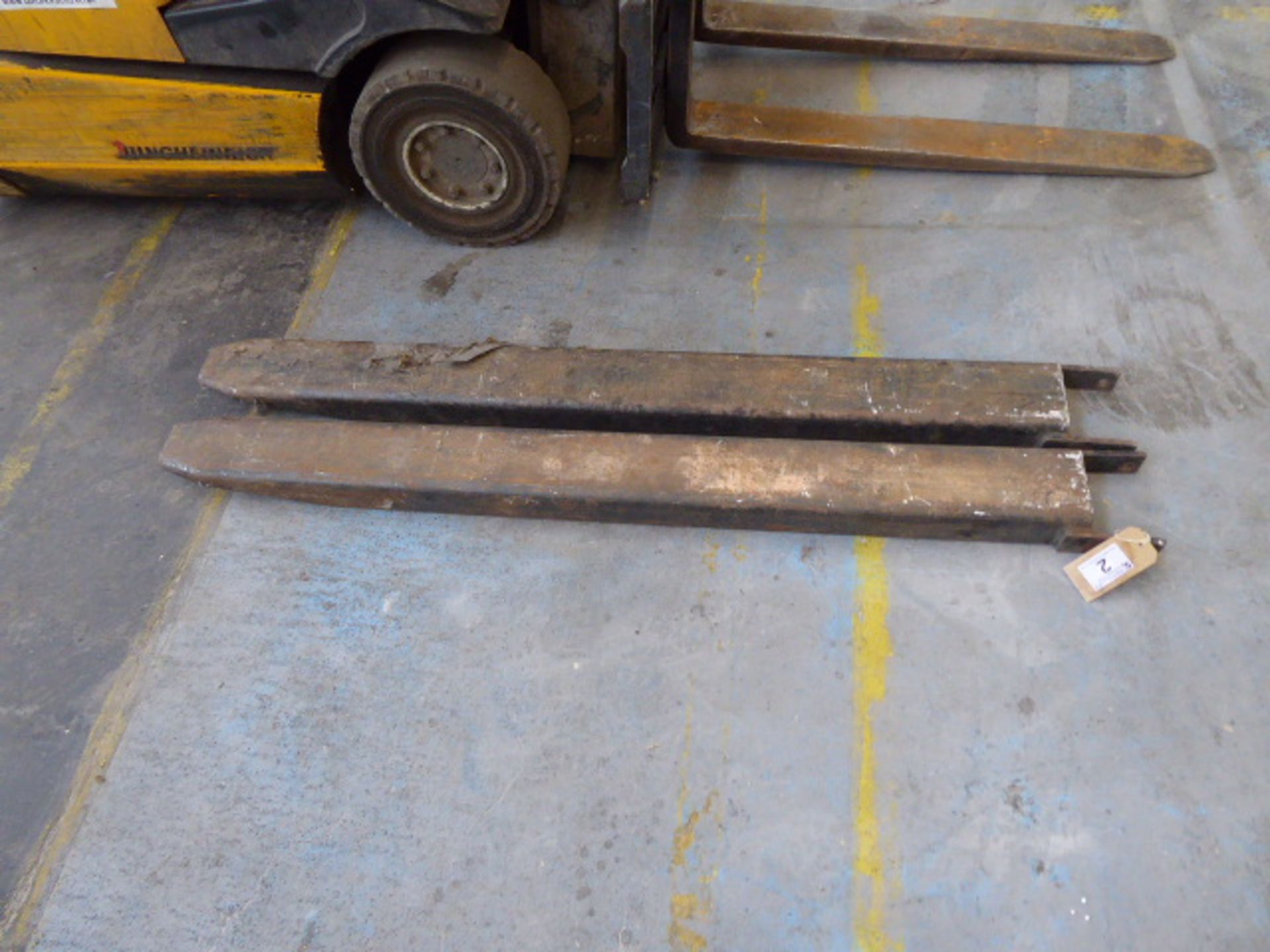 Pair of forklift extension forks - Image 2 of 2