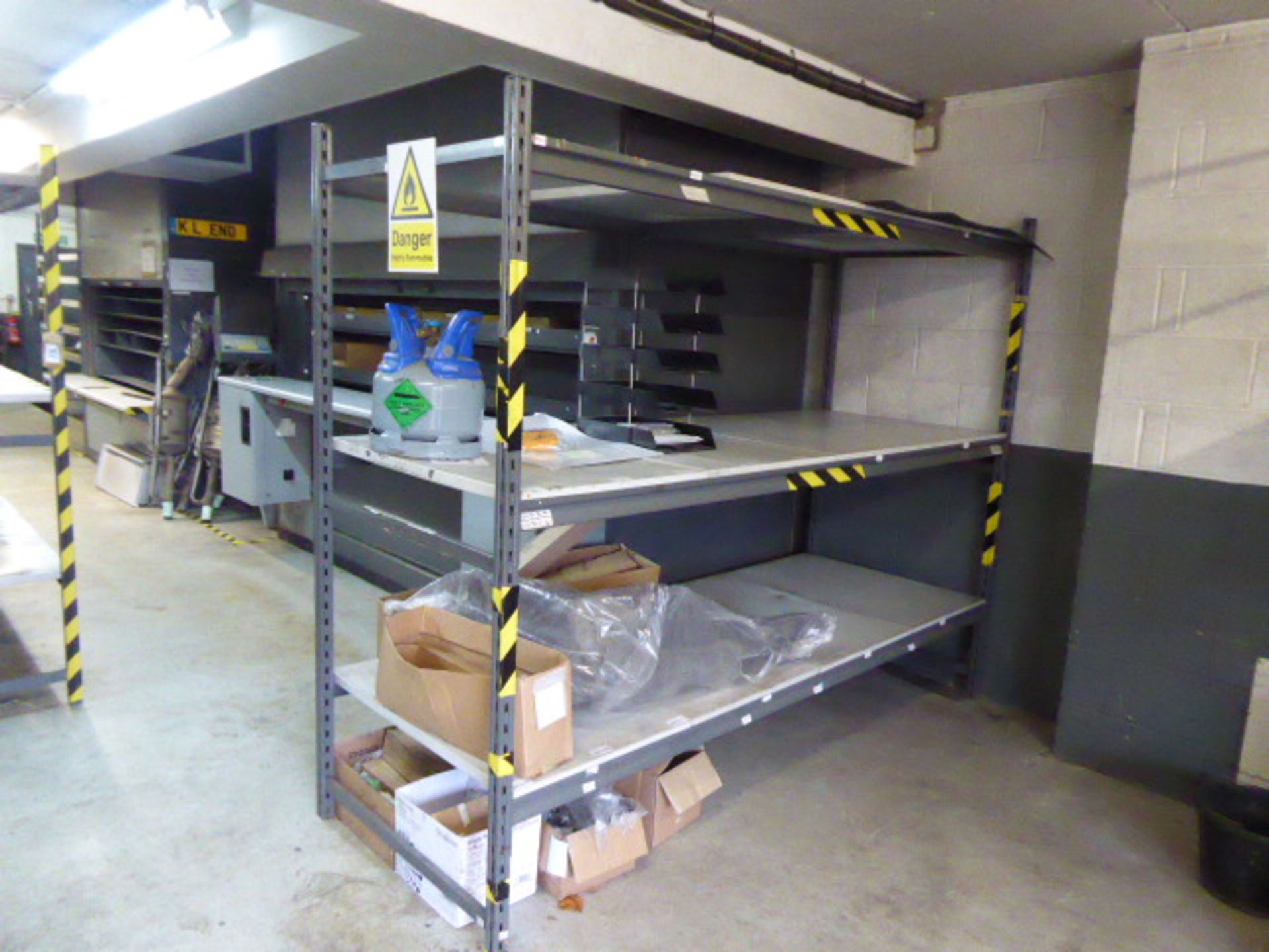 Parts department stores racking comprising mainly a Linvar 2 tone grey slotted system. In all approx - Image 2 of 6