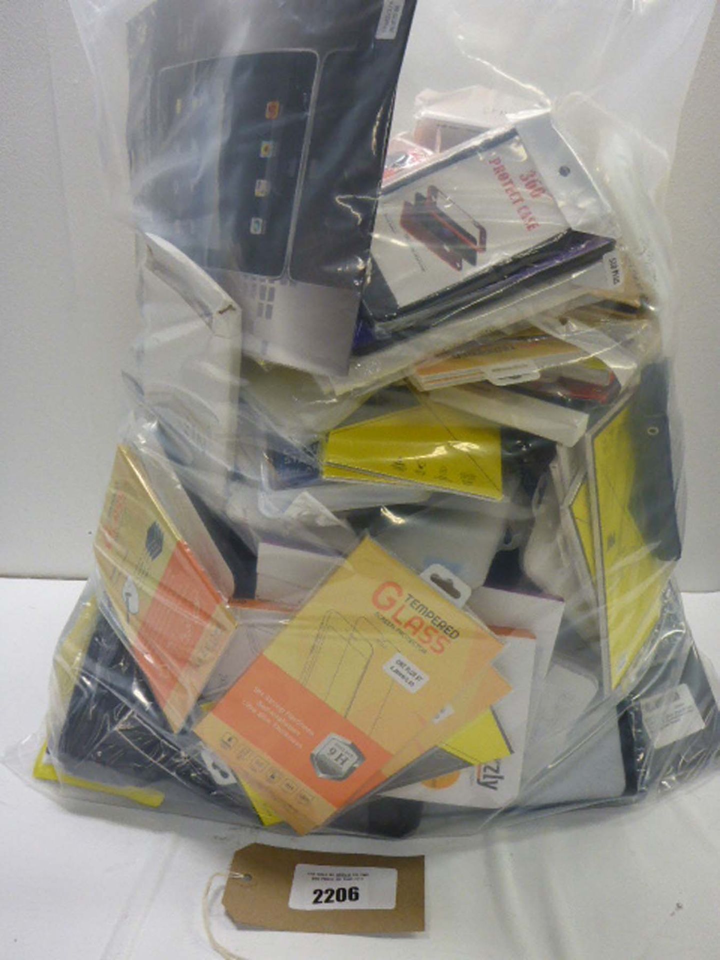 Large bag of mobile phone covers and screen savers