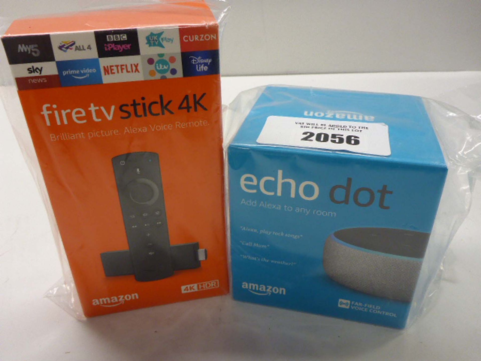 Amazon Echo dot 3rd Generation with 4K fire tv stick