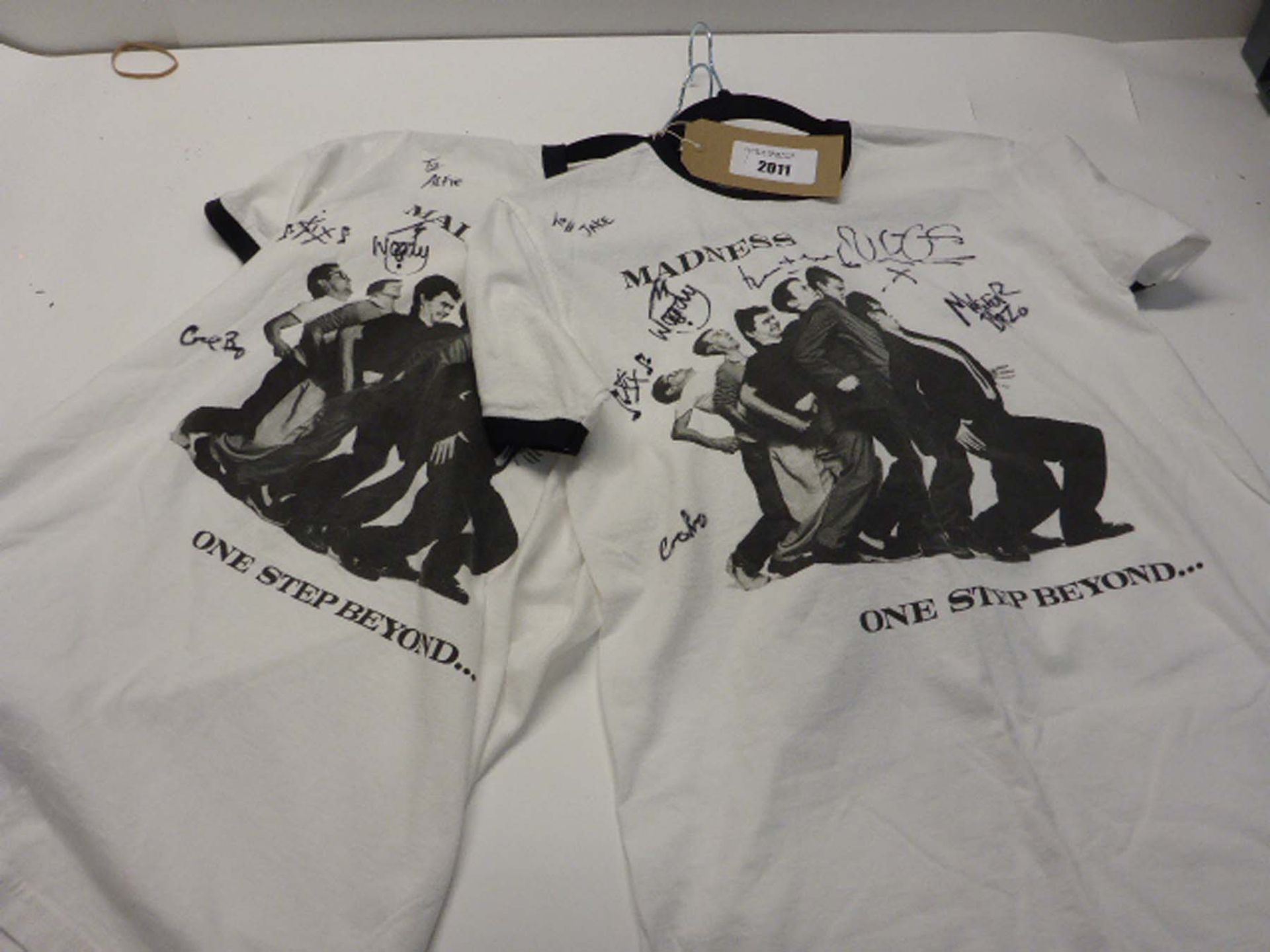 Two Madness One step beyond Tshirts signed (UNVERIFIED)