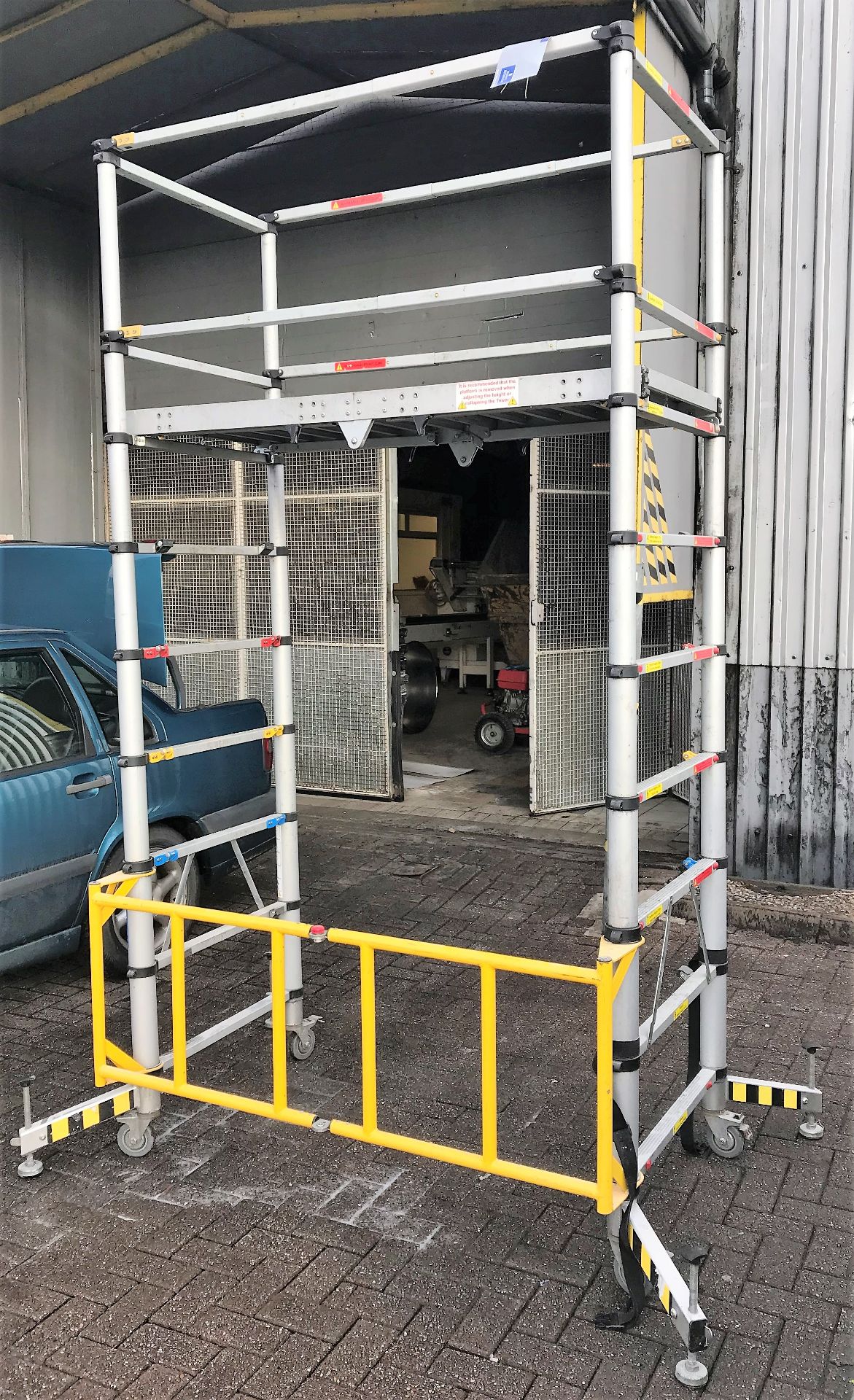 A Mobile Telescopic Access Platform, 2m max. platform height, 1400 x 600mm platform, 150kg