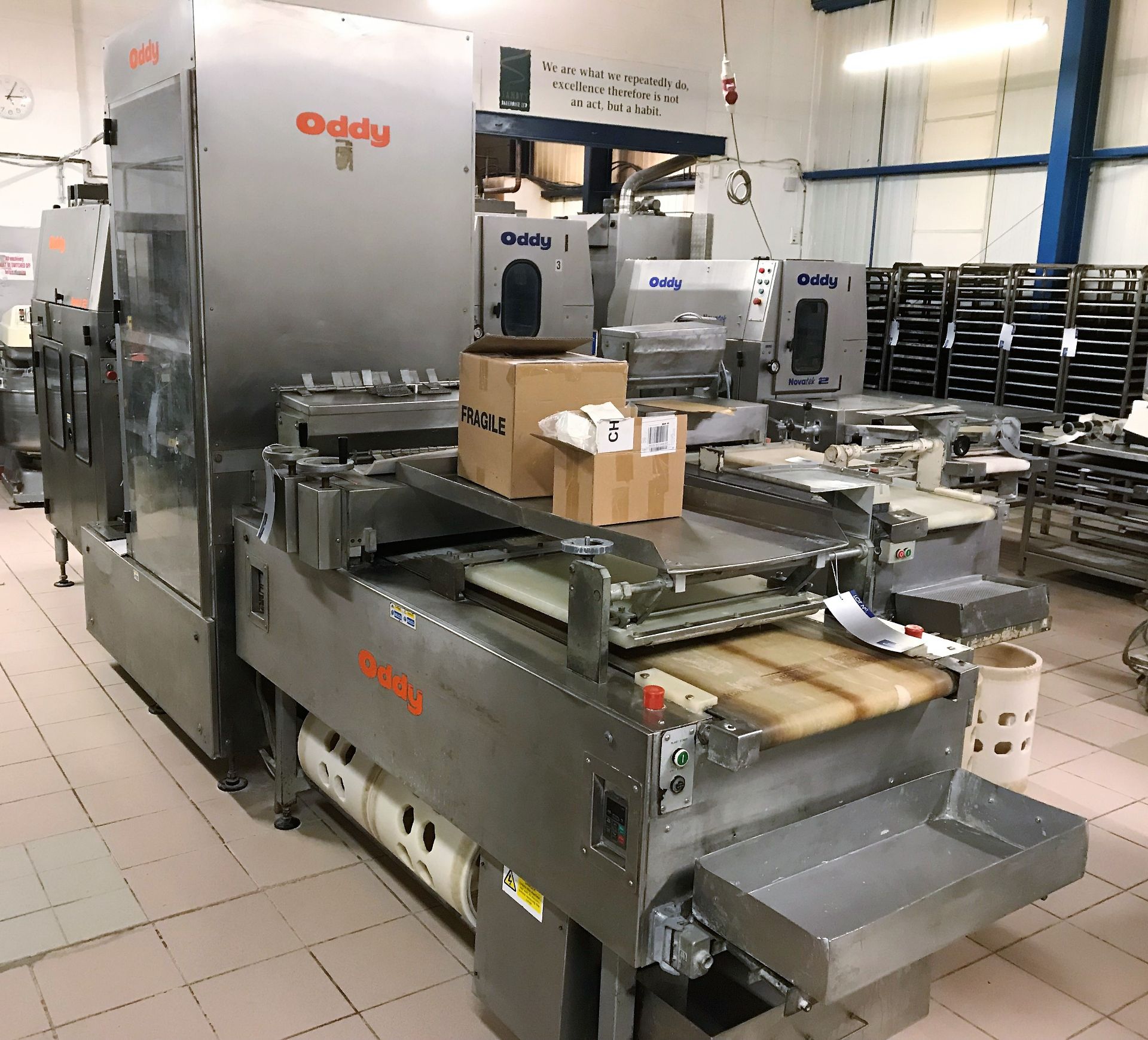 An Oddy Novatek 2 Two Pocket Roll Plant comprising Type 60 Dough Divider/Rounder No.11373; Type 26 - Image 2 of 25