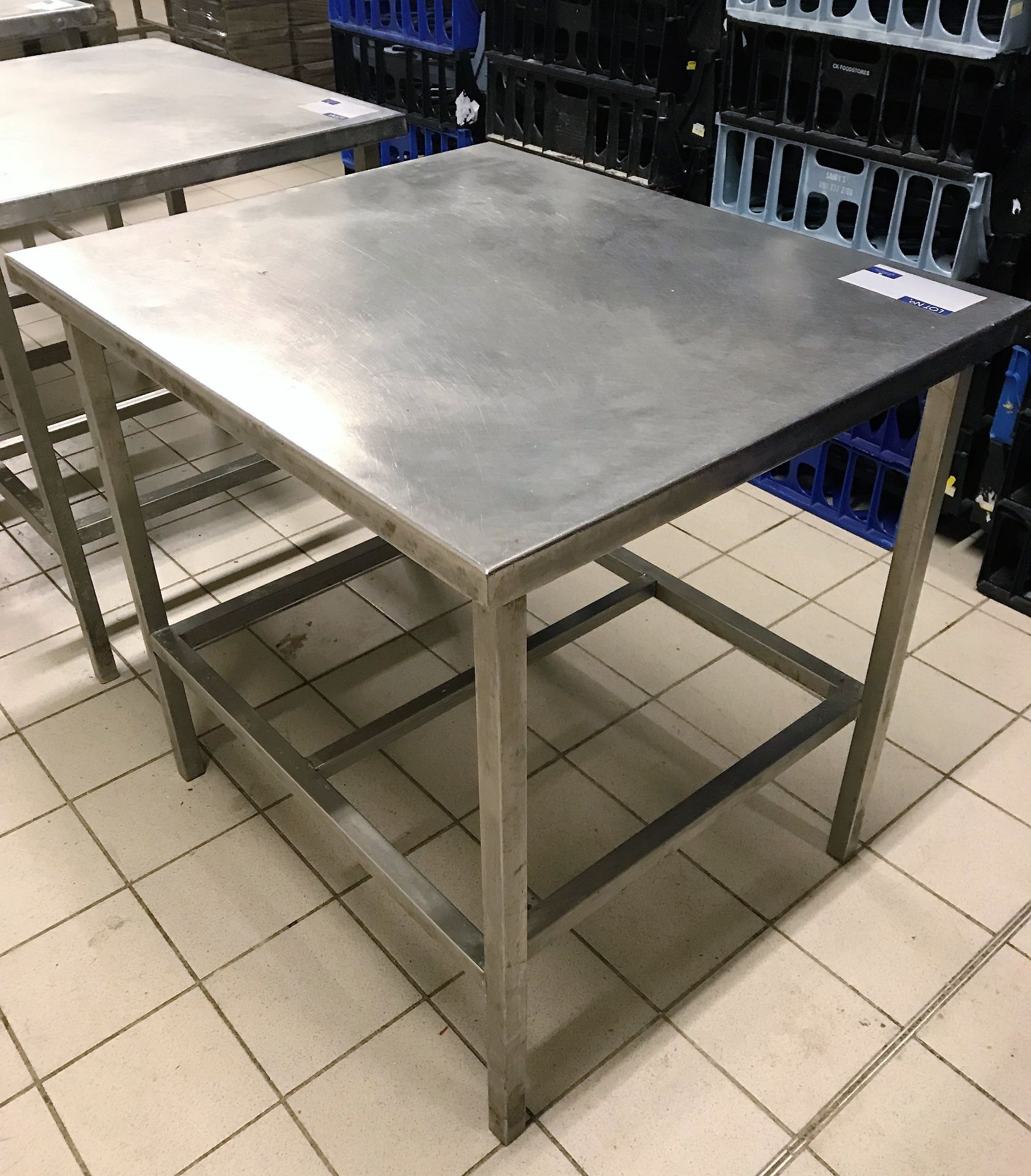 A Stainless Steel Work Bench, 33in x 27in x 32in h.