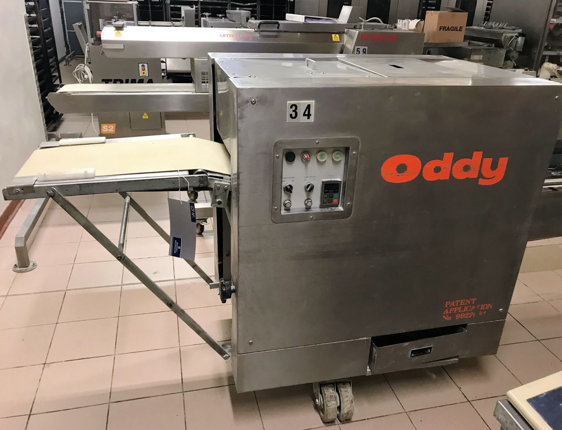 An Oddy Type 55 Mobile Two Row Bread Plaiting Line No.11186 (3ph), 15in x 138in conveyor. - Image 3 of 8