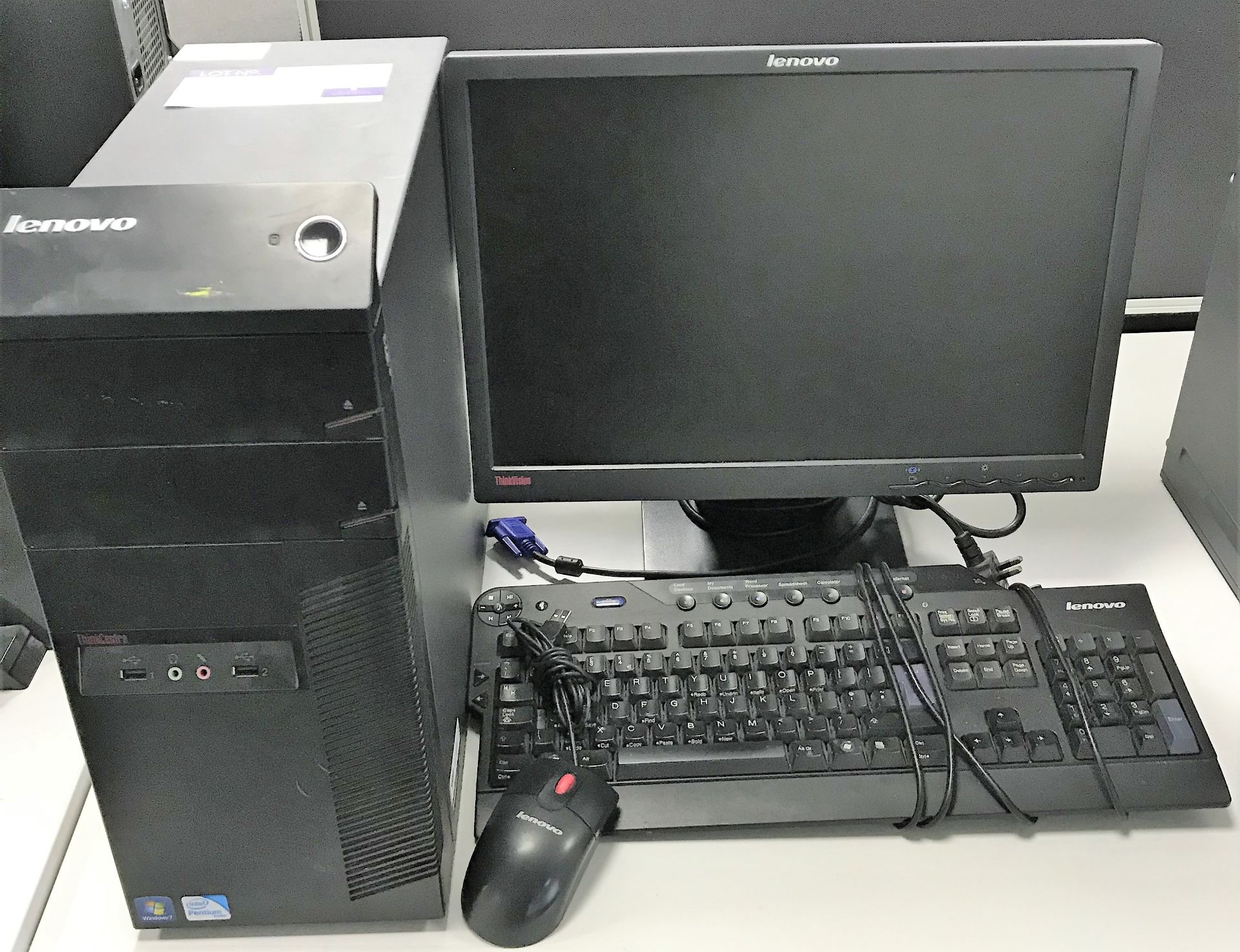 A Lenovo ThinkCentre MT-M 7515-7SG Personal Computer, Dual Core E5300 2.6GHz 2GB RAM 320GB HDD