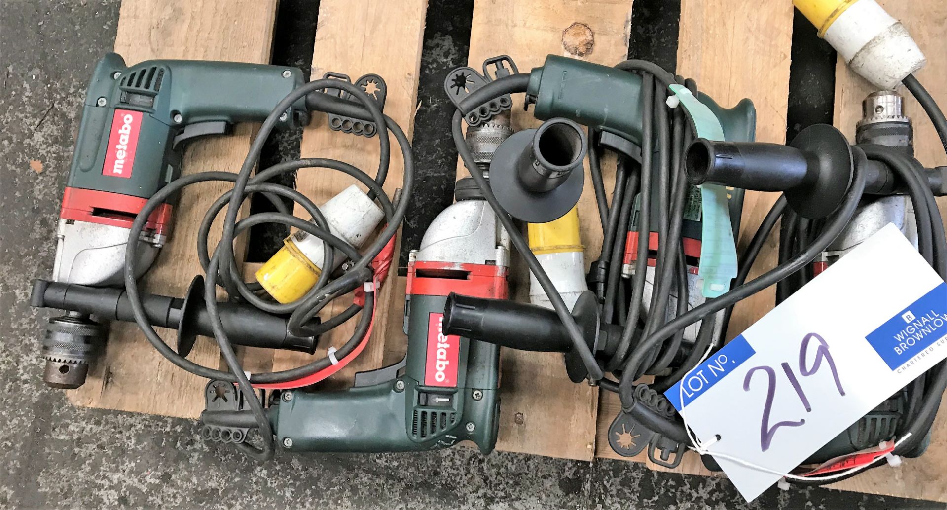 4 Metabo BE622S-R+L Electric Drills (110v)-located at The Storage Place, Junction Street, Hyde, SK14