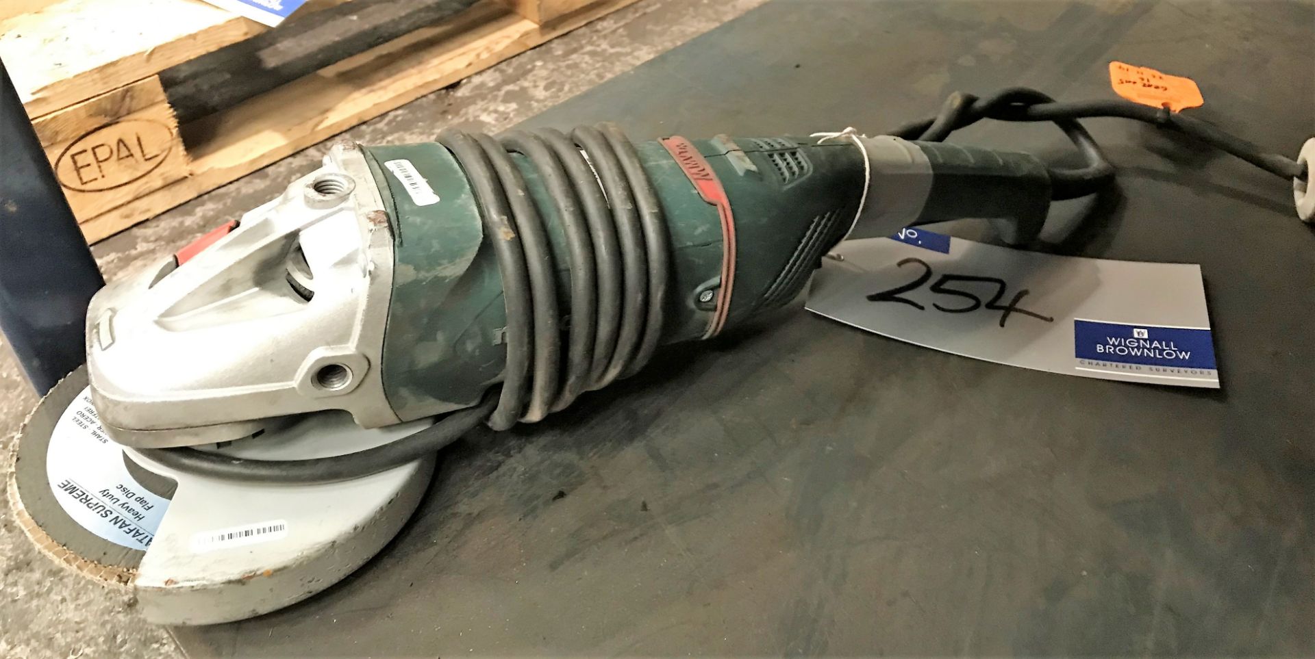 A Metabo W22-180 Disc Grinder (110v)-located at The Storage Place, Junction Street, Hyde, SK14 4QN.