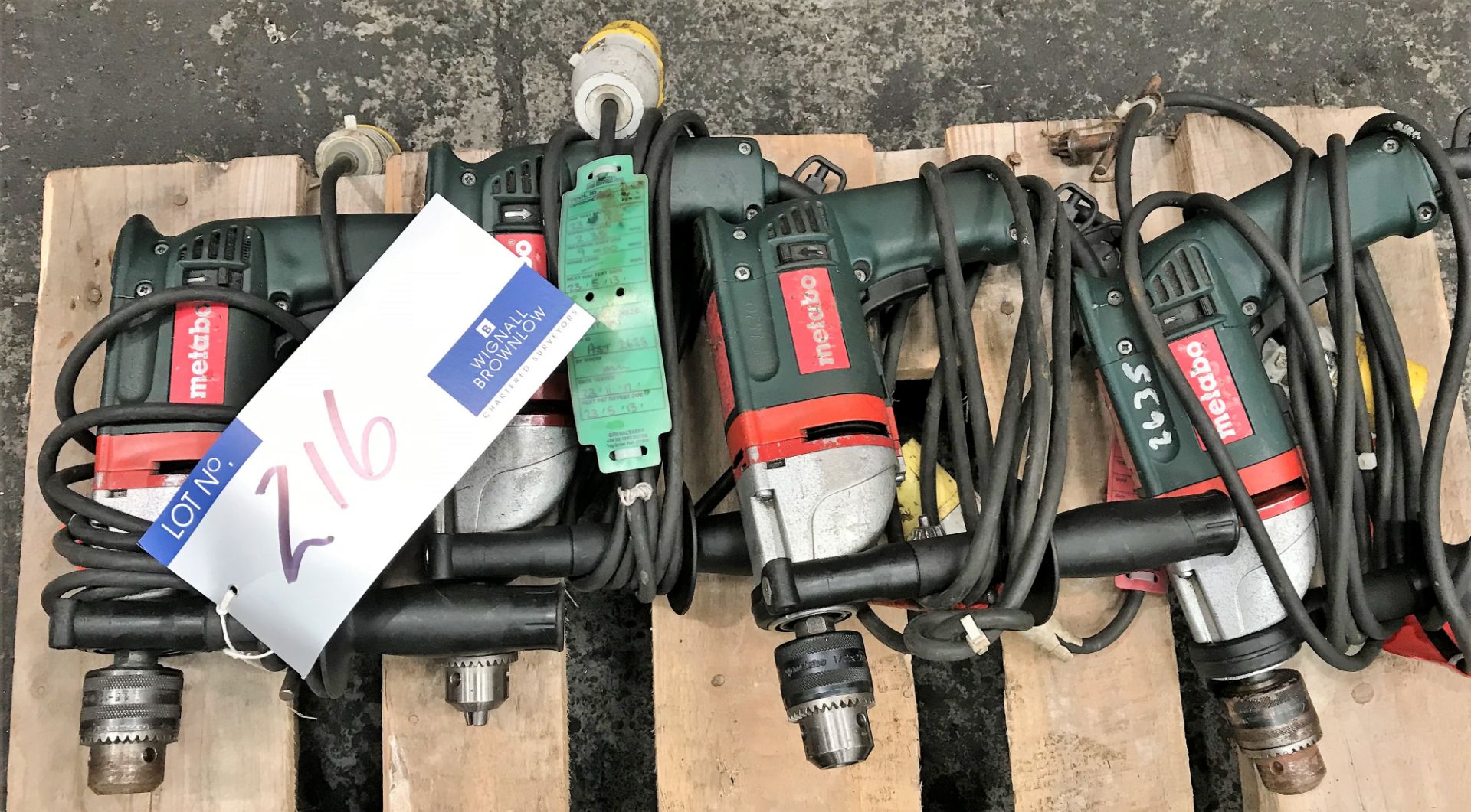 4 Metabo BE622S-R+L Electric Drills (110v)-located at The Storage Place, Junction Street, Hyde, SK14