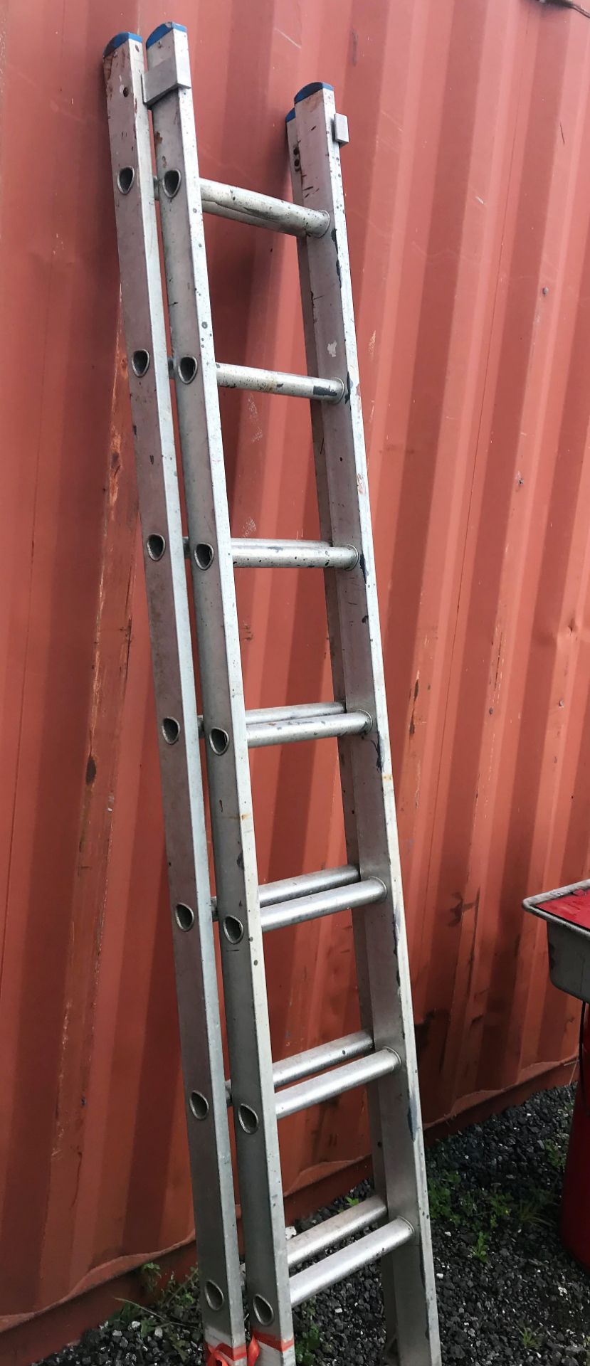 A 16 rise Alloy Double Extension Ladder-located at