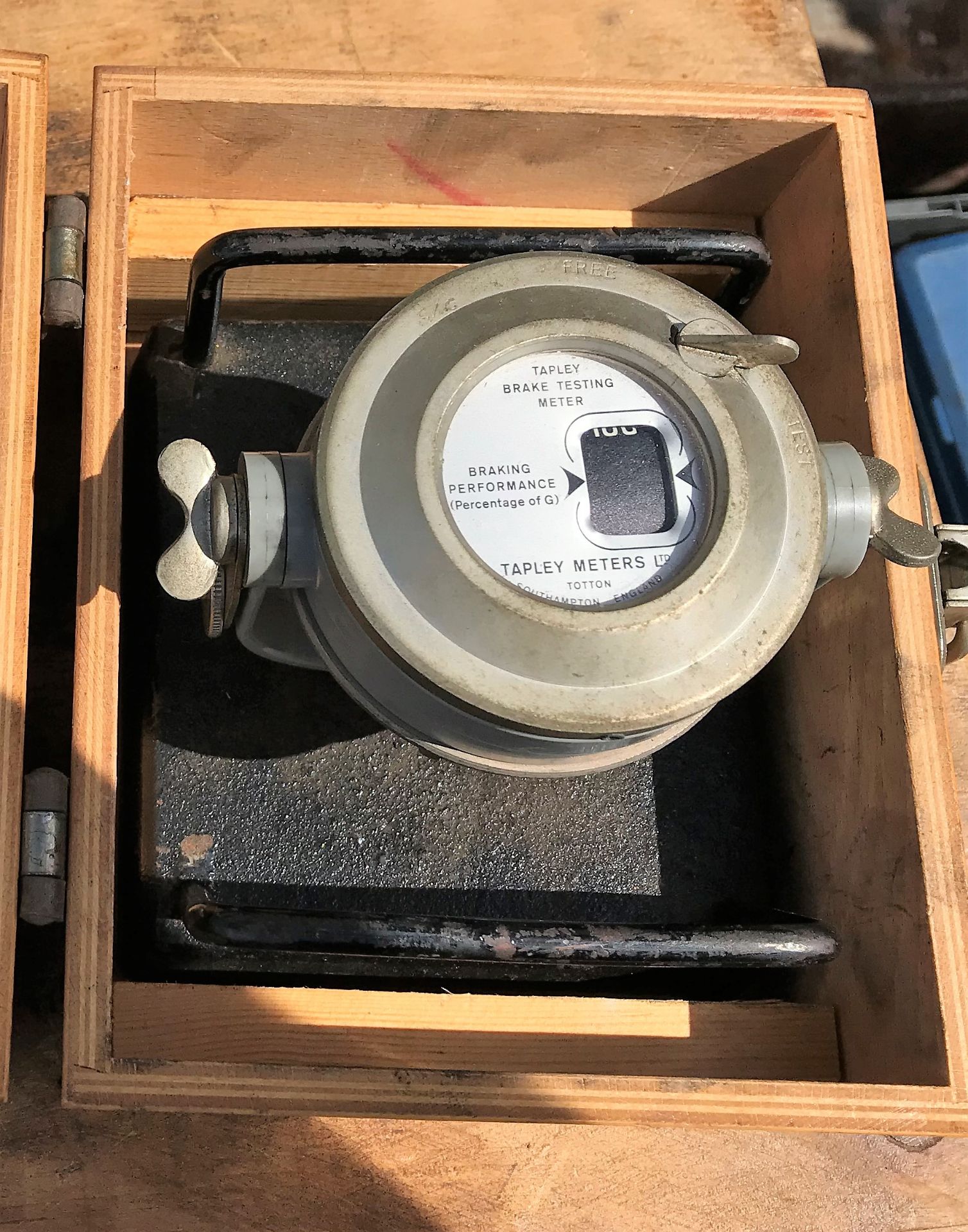 A Tapley Brake Test Meter and case-located at Bamb