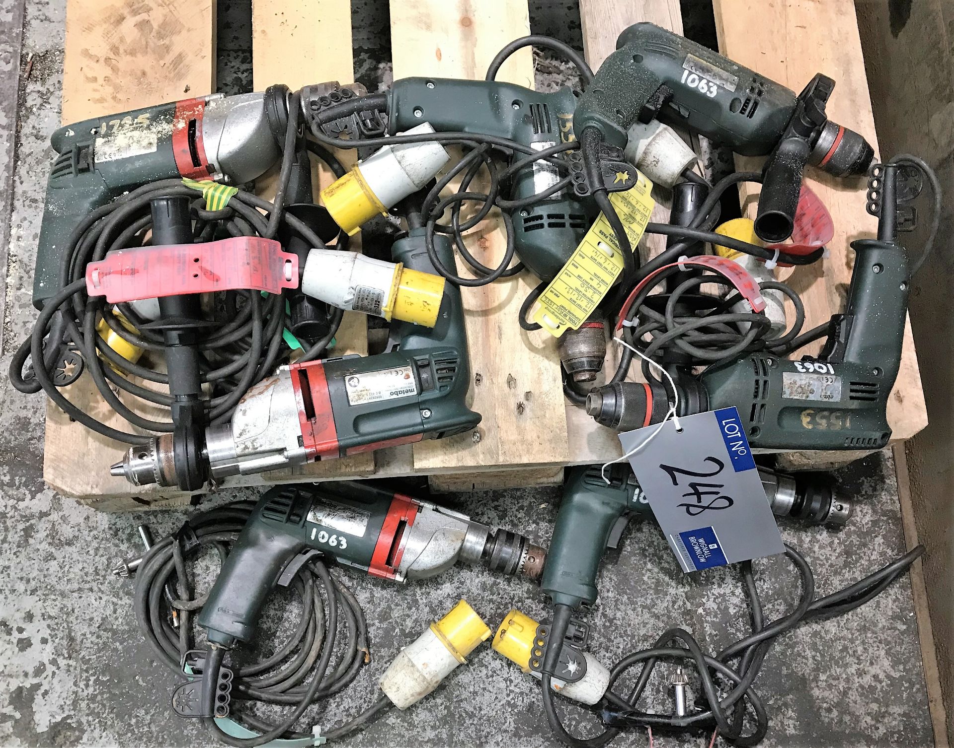 7 Metabo BE622S-R+L Electric Drills (110v)-located at The Storage Place, Junction Street, Hyde, SK14