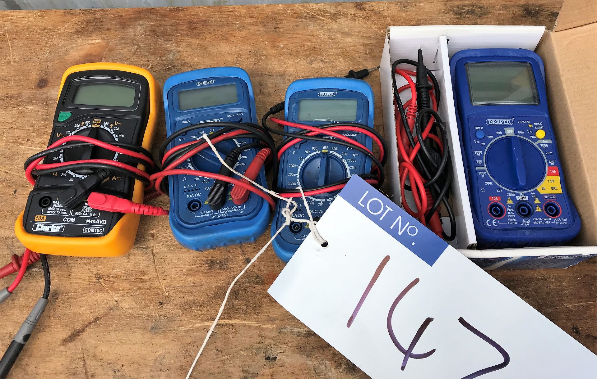 4 Digital Multimeters: Draper DMM2B, 2 Draper DMM1