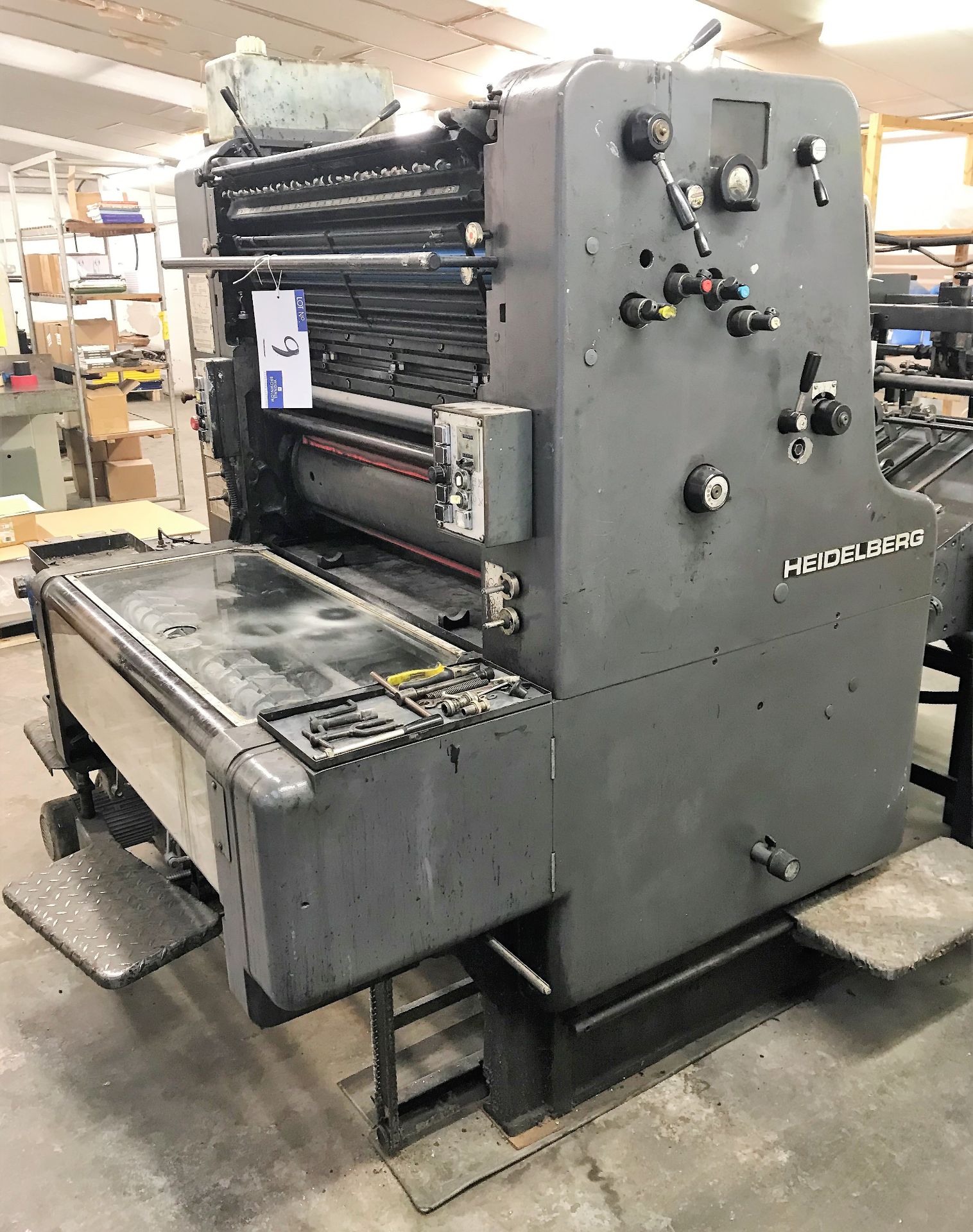 A Heidelberg SORD Single Colour Offset Printing Press No.518 576 (1982); 64 x 91.5cm, 25 1/4in x - Image 4 of 13