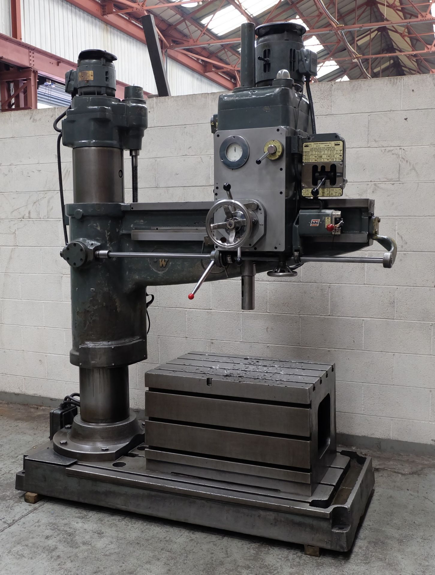 A Town Woodhouse 4ft 6in Radial Arm Drill, Spindle - Image 2 of 15