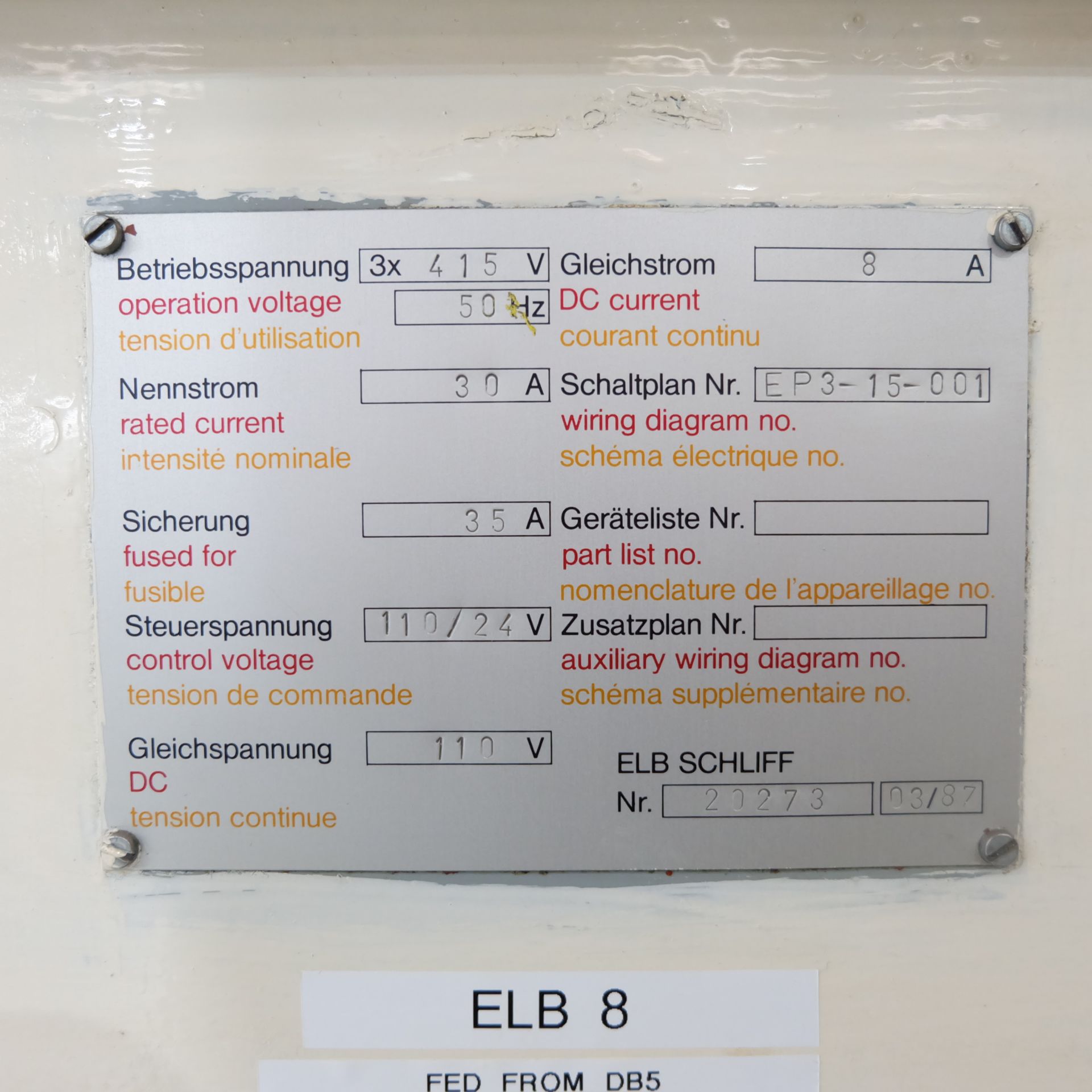 An ELB Type SWZ6 Programmable Tool Room Surface Gr - Image 5 of 10