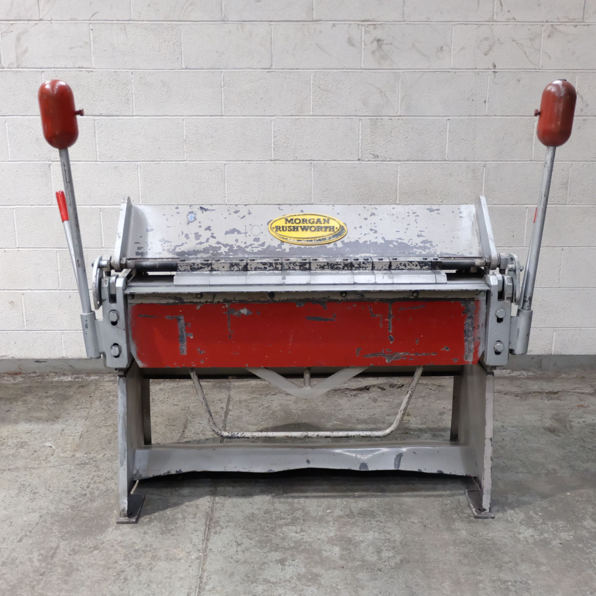 A Morgan Rushworth BP50 Box and Pan Folding Machine, Capacity 50in x 10swg with 38in of Top