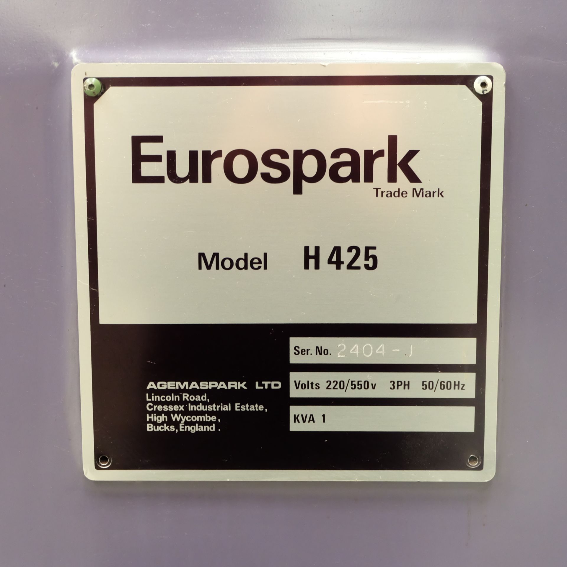 An Agemaspark Eurospark Model H425 Spark Erosion M - Image 8 of 17