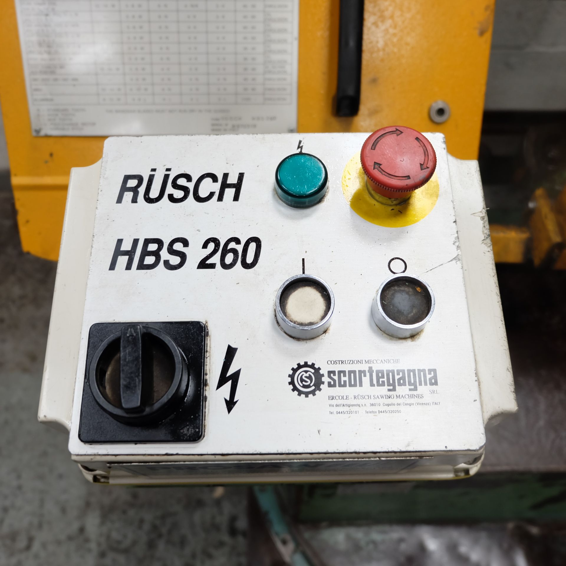 A Rusch Type HBS260 Horizontal Bandsaw, Variable S - Image 5 of 11