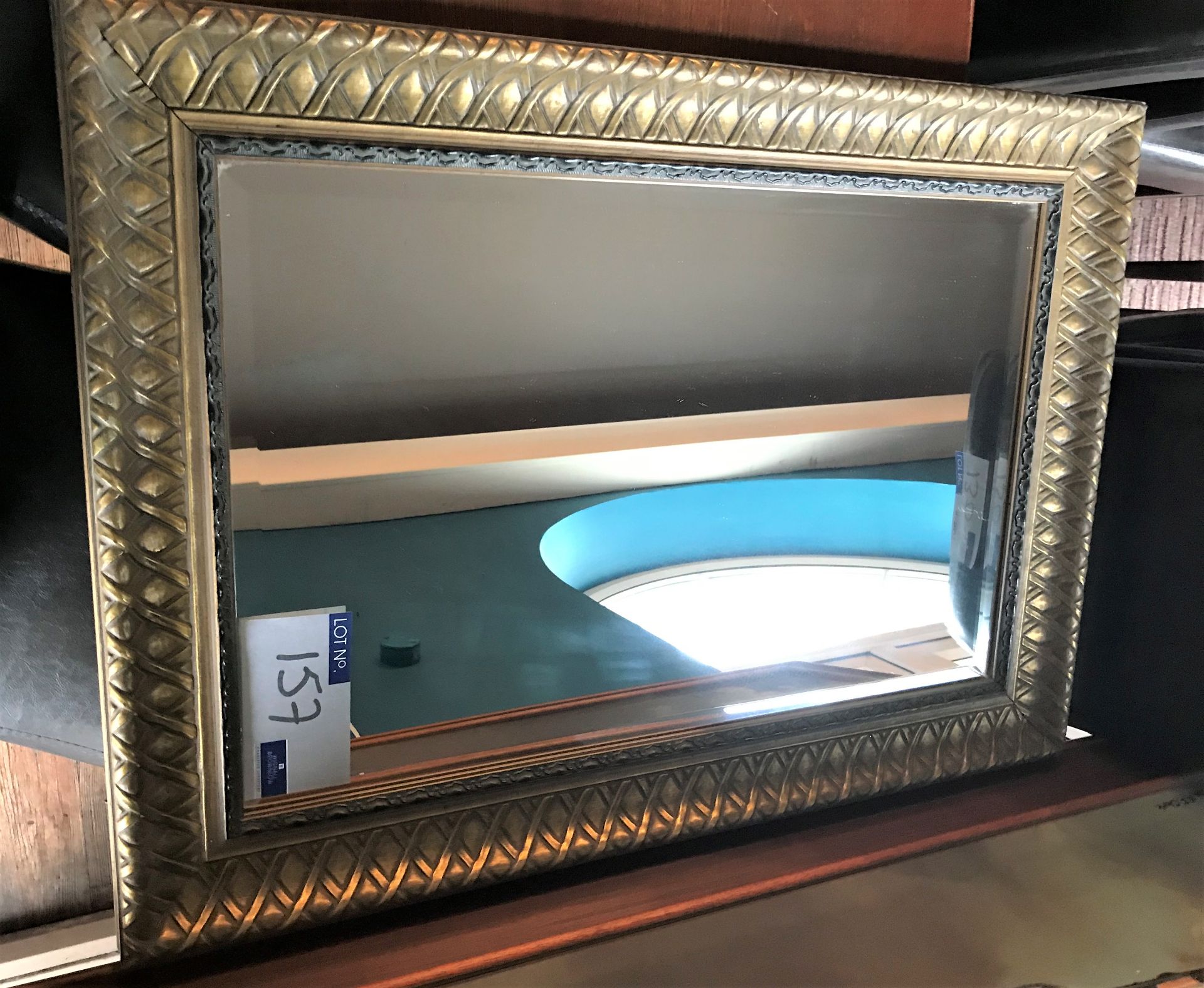 A Gilt Framed Wall Mirror, 33in x 23in.