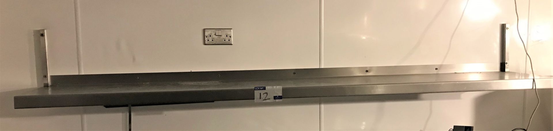 5 Wall Mounted Stainless Steel Shelves, 2500 x 400 - Image 2 of 4