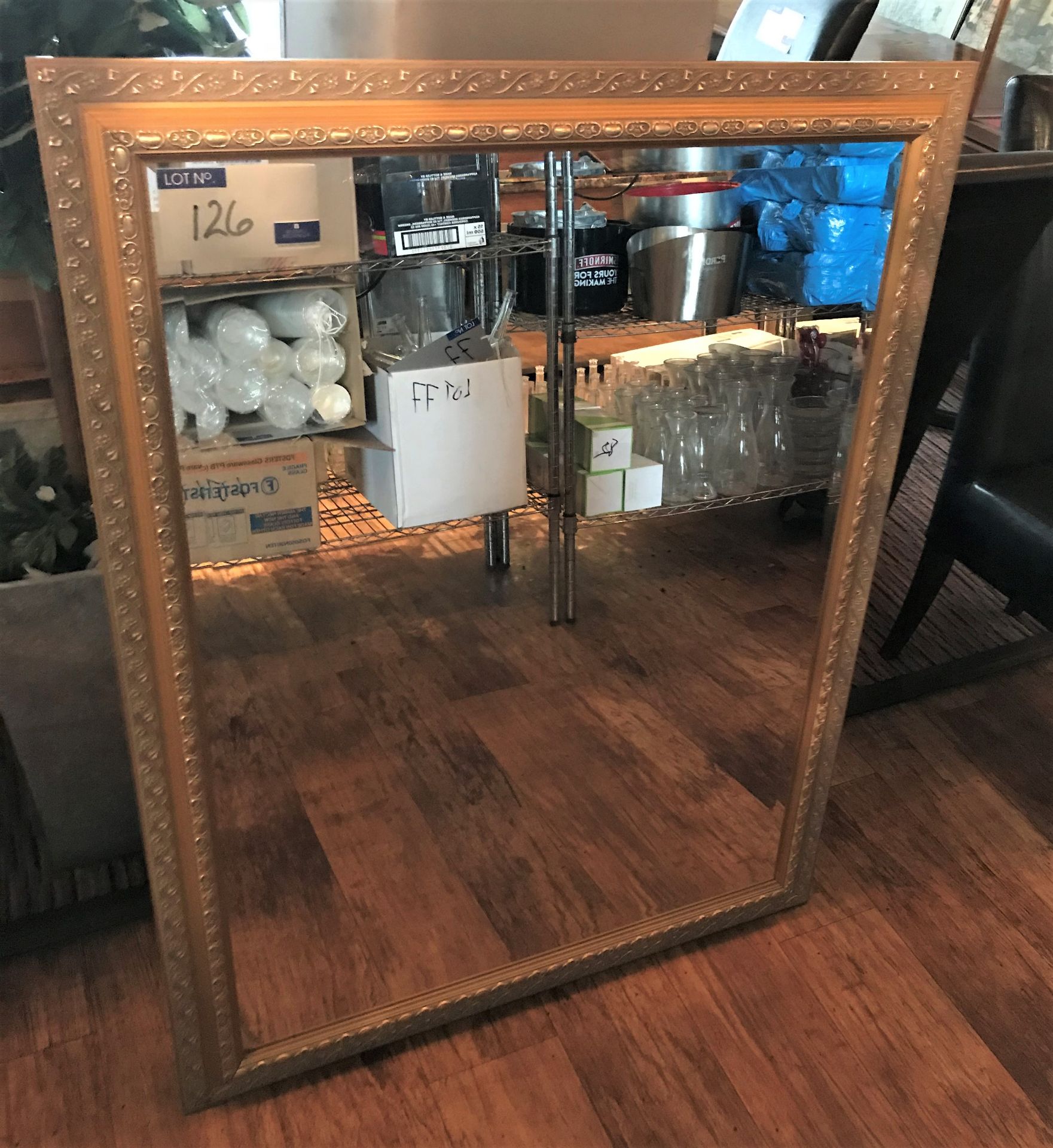 A Silver and Gold Gilt Framed Wall Mirror, 1150 x