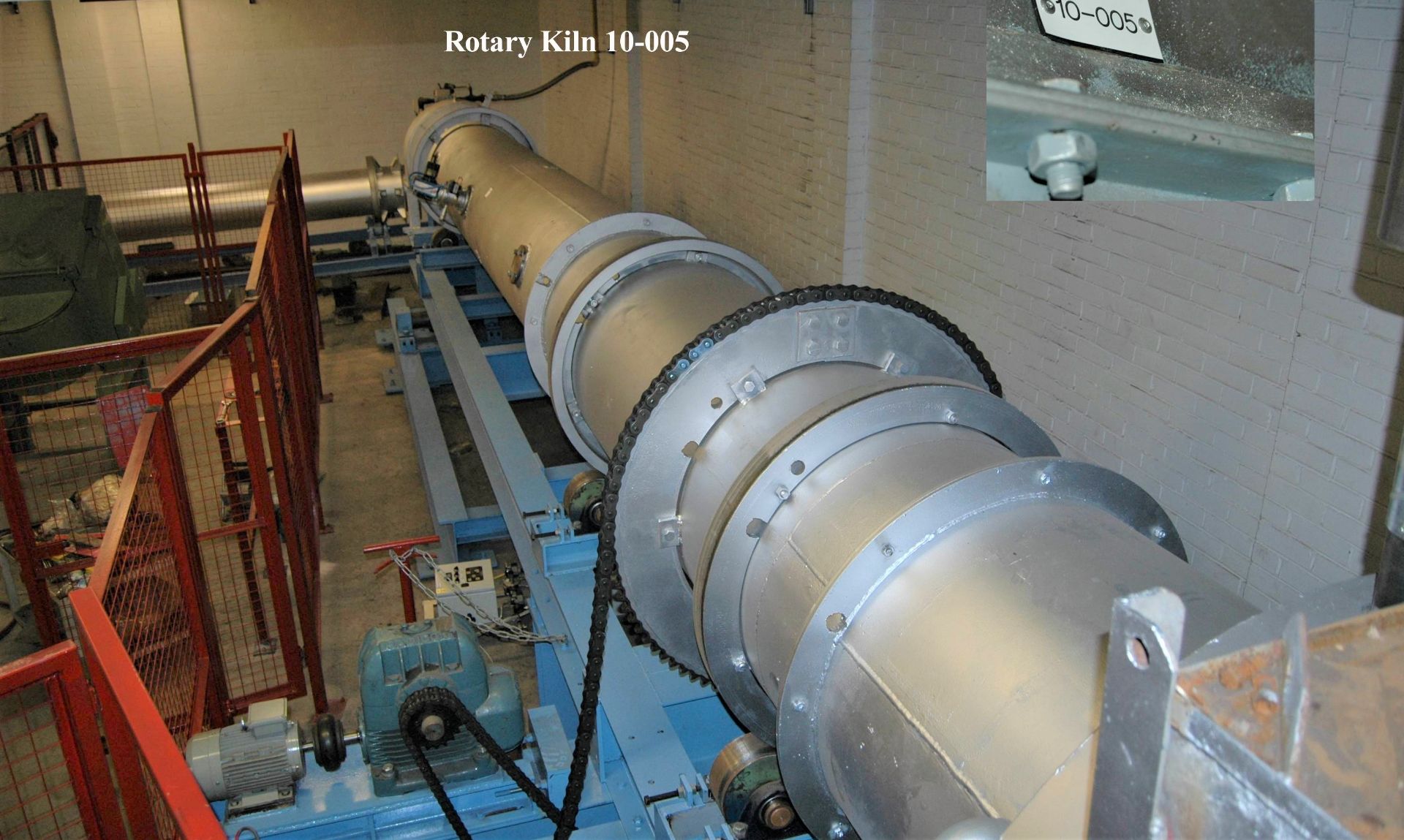 A Gas Fired Rotary Kiln Pilot Plant comprising: Jo