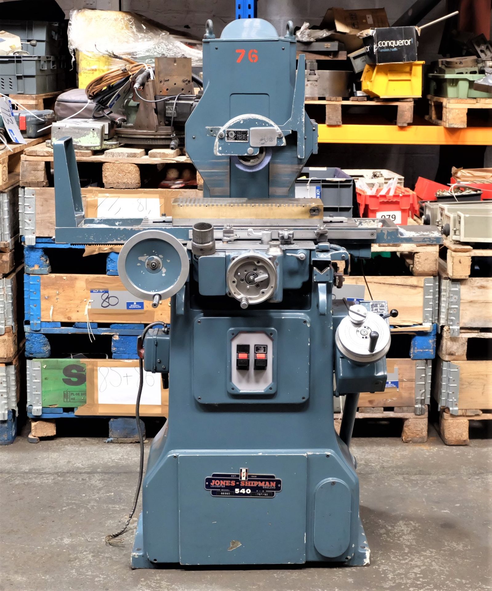 A Jones and Shipman 540P Surface Grinder, Capacity