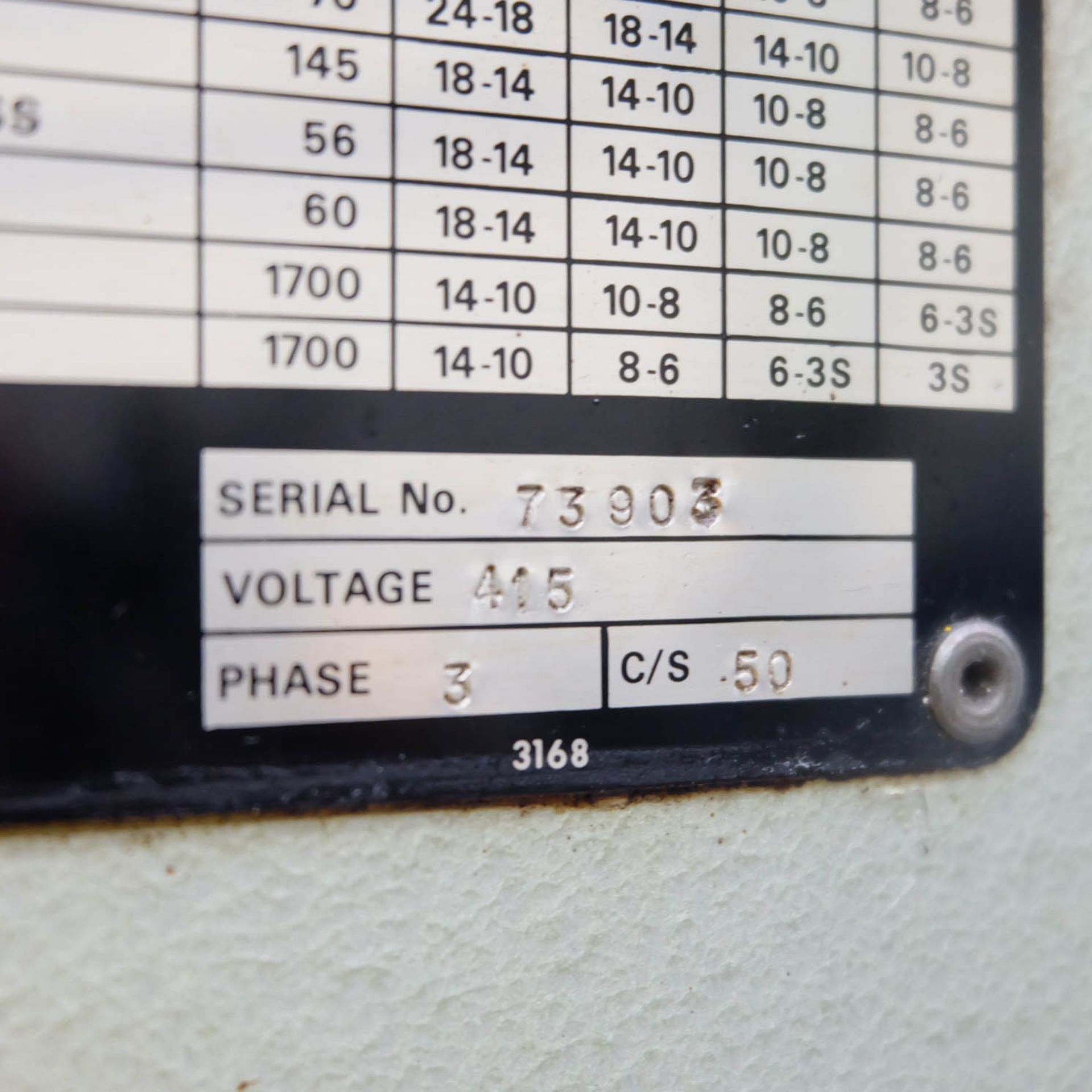 A STARTRITE Type 316H Toolroom Vertical Bandsaw: Throat 36in, Daylight 16in, Power Cross to Table, - Image 8 of 8