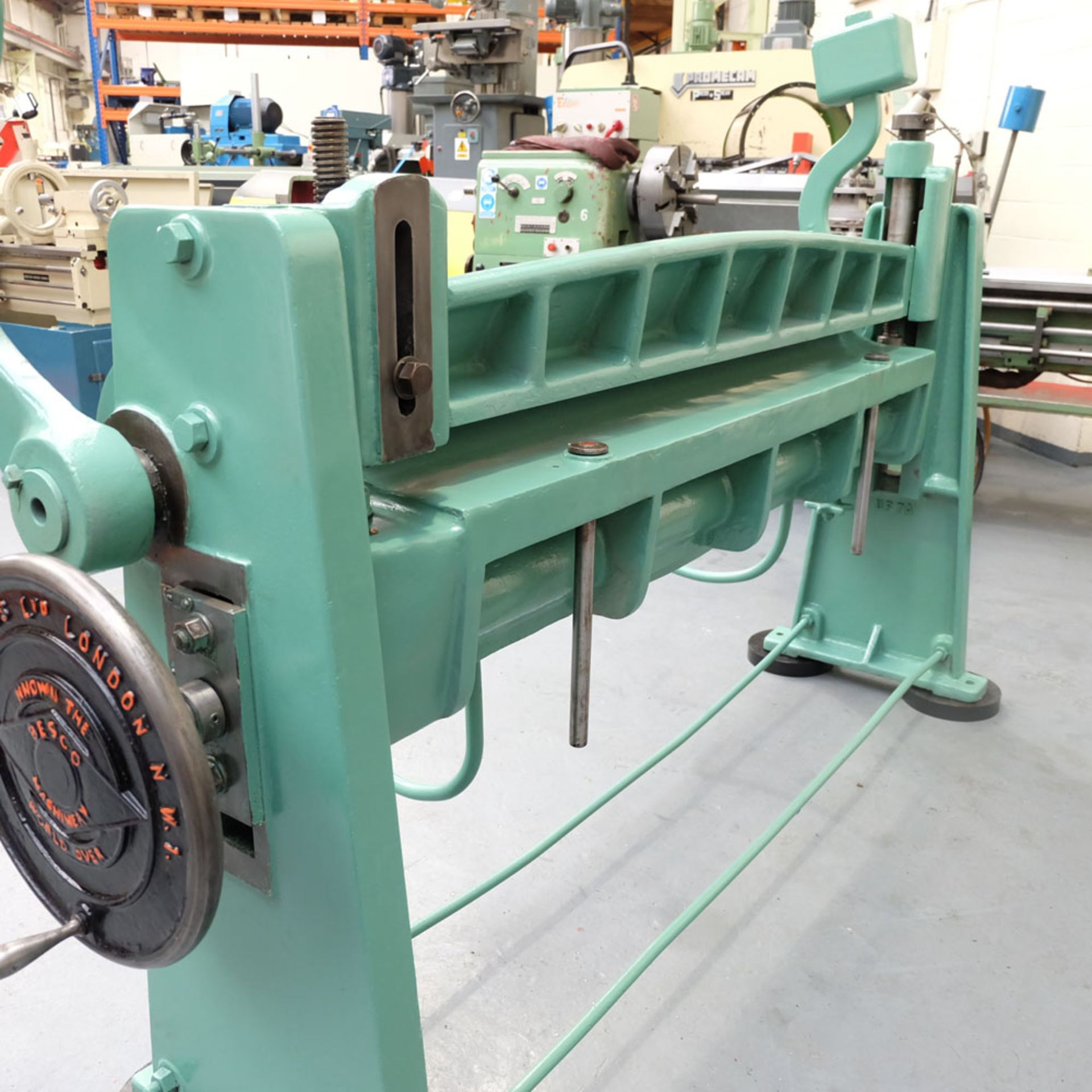 An FJ EDWARDS HIGH LIFT Manual Sheet Metal Folding Machine: Capacity 60in x 14SWG. - Image 5 of 7