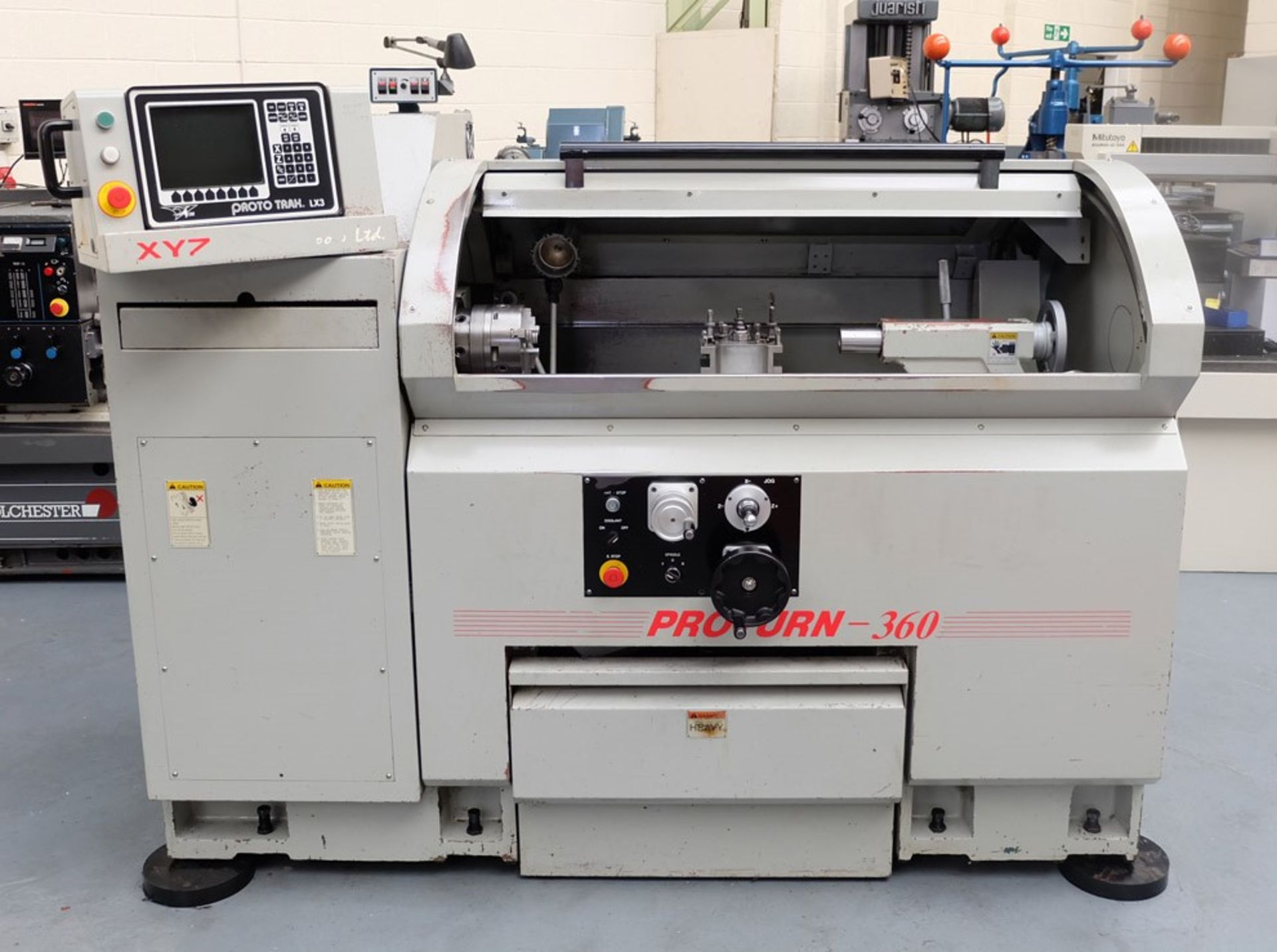 An XYZ Proturn 360 CNC Centre Lathe with Prototrak LX3 Controls: Swing Over Bed 380mm, Swing Over