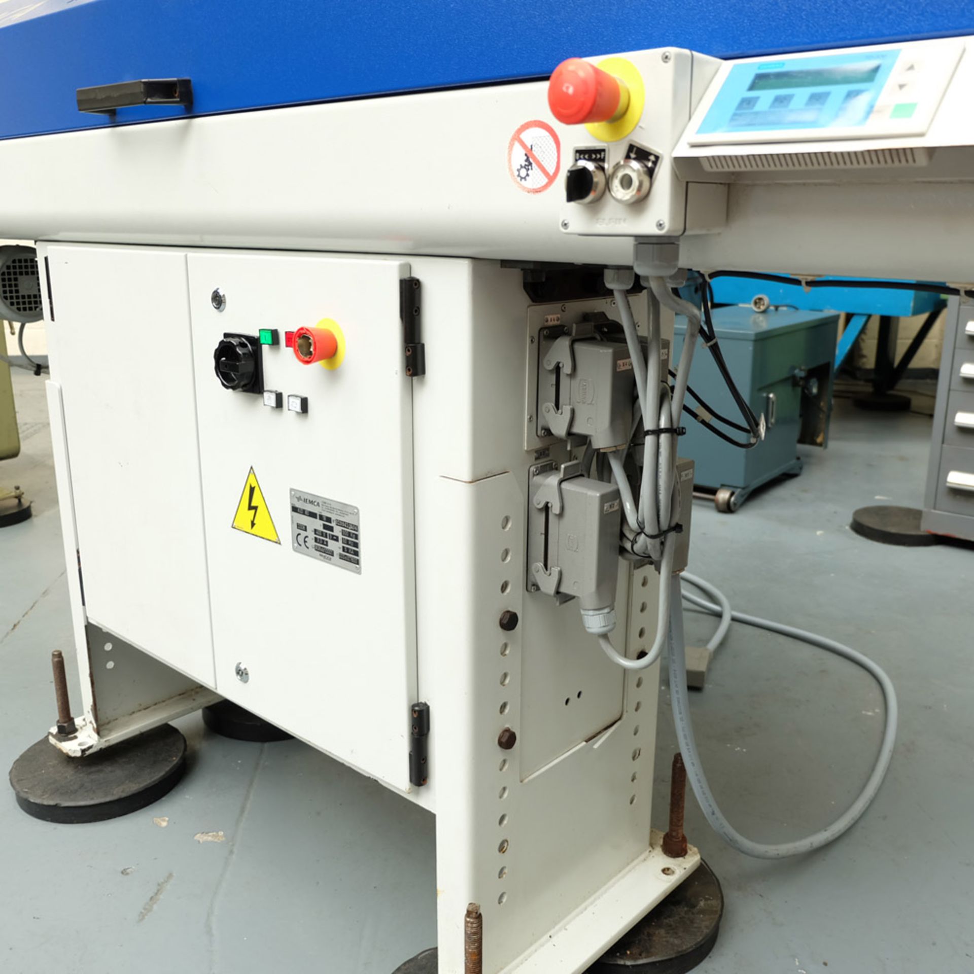 An IEMCA TYPE 16 MODEL KID 80 Short Bar Magazine Bar Feeder with Siemens TD200 Controls (2008). - Image 6 of 11