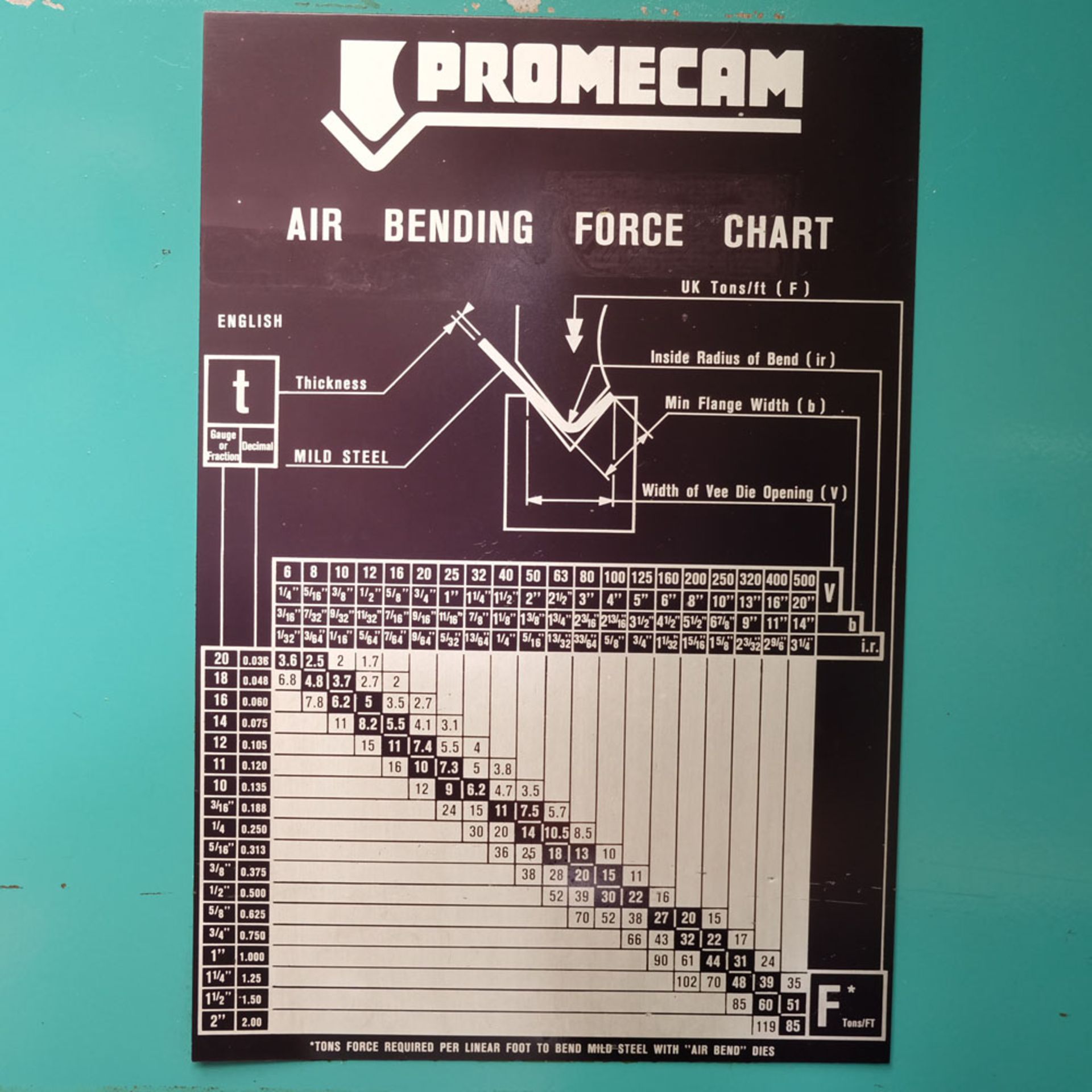 A PROMECAM Type RG-65-25 Hydraulic Upstroking Press Brake: Capacity 2500mm x 65 ton, Power Back - Image 10 of 16