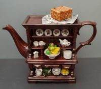 Vintage Ltd Edition Susan Williams-Ellis Portmeirion Novelty Teapot Welsh Dresser
