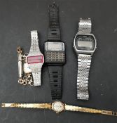 Vintage Retro Parcel of 5 Watches 3 x LCD 1 x Casio 1 x Beta 1 x Braddon Plus 2 x Cocktail Watches