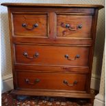 Vintage Ancient Mariner Set Drawers 2 over 2 Drawer Chest in Mahogany