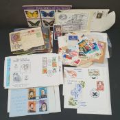 Vintage Parcel of Assorted loose Stamps First Day Covers Cigarette Cards & Postcards