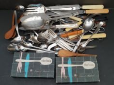 Vintage Retro Parcel of Assorted Flatware Includes Mother of Pearl & Viners