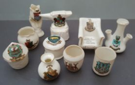 Antique Assorted Crested China 10 Items Midlands Crests