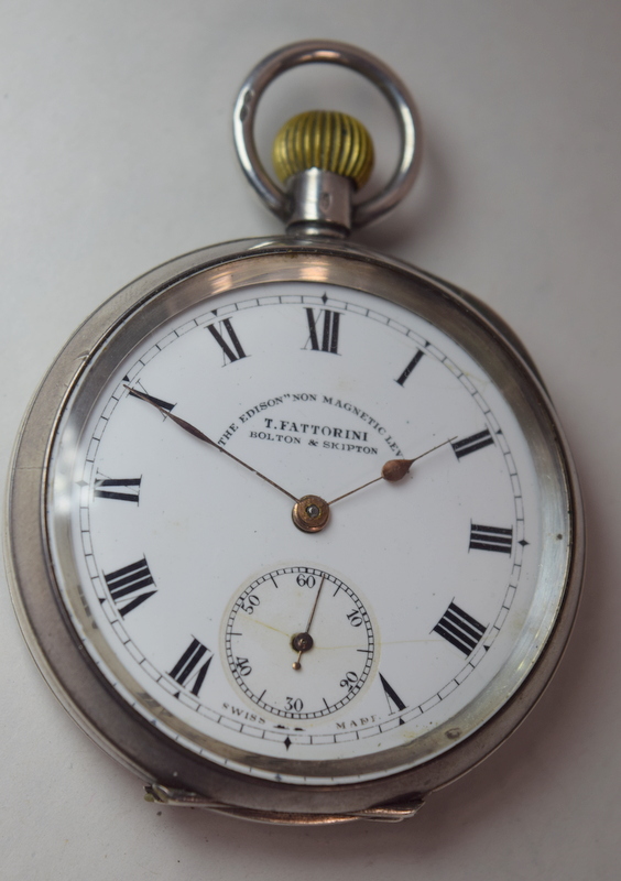 Lovely Fattorini 'The Edison' Silver Pocket Watch