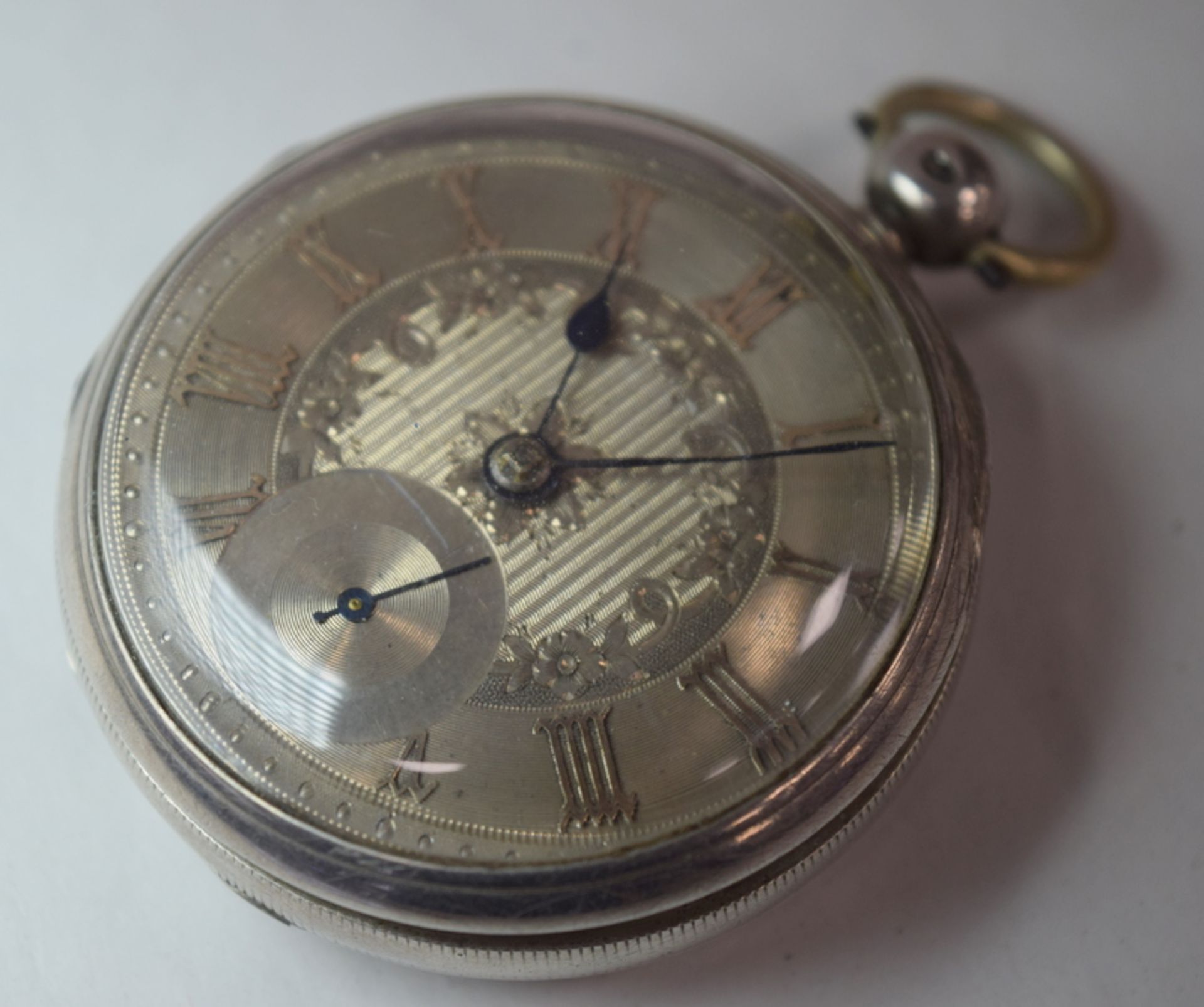 Silver Pocket Watch With Chased Silver Dial - Image 2 of 5