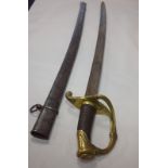 Napoleonic Era French Cavalry Sword With Metal Scabbard