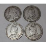 Collection Of 4 Victorian Silver Crowns