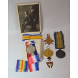 WW1 Set Of Medals And Photograph