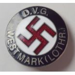 WW2 German DVG Westmark Lapel Badge