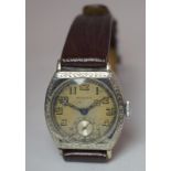 Interesting Bulova Silver Cased Wristwatch