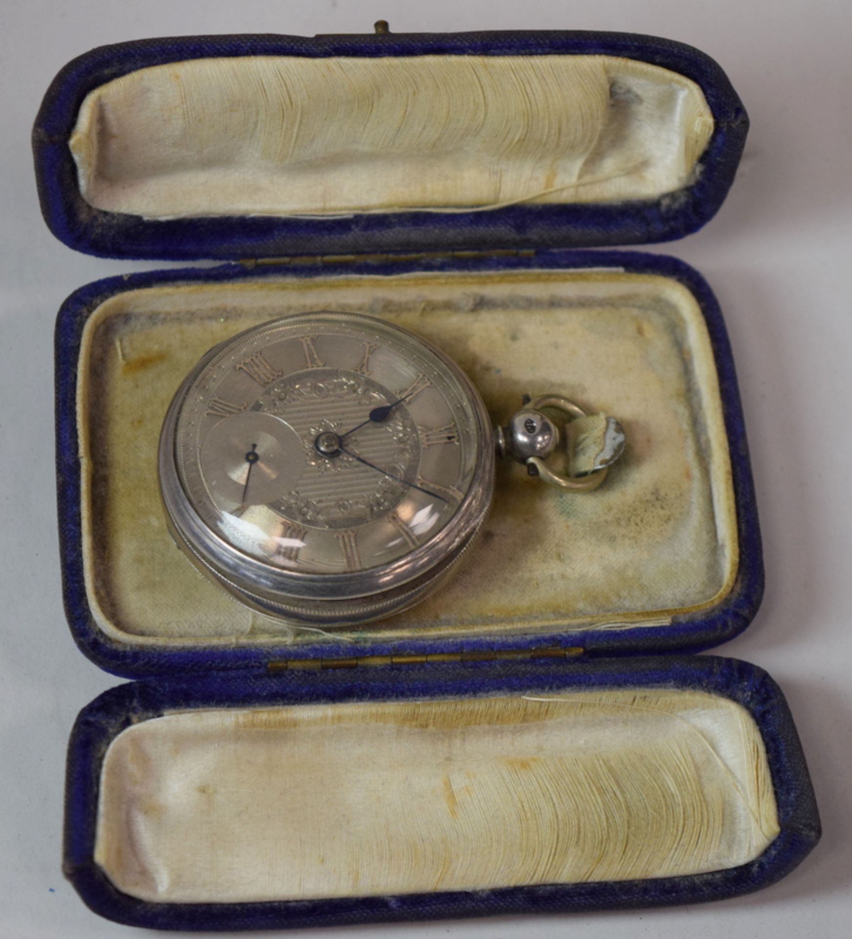 Silver Pocket Watch With Chased Silver Dial - Image 3 of 5